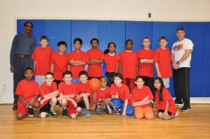 Pictured is the 5th Grade Basketball Team, from left to right, front row: Darien Brown, Adam McDermott, Mark Freelow, Jeff Gesick, Romel Allbritton, Zane Salguet, Jazmine Bolton, and Nicole Paraiso. Second Row: Lloyd Williams (Volunteer), Nate Peachock, Patrick Gregorio, Zeus Torres, Jamir Sartin, Tony Brittle, Devin Donnell, Jacob Ward, Brandan Peachock, and Terry Bass (Volunteer). 