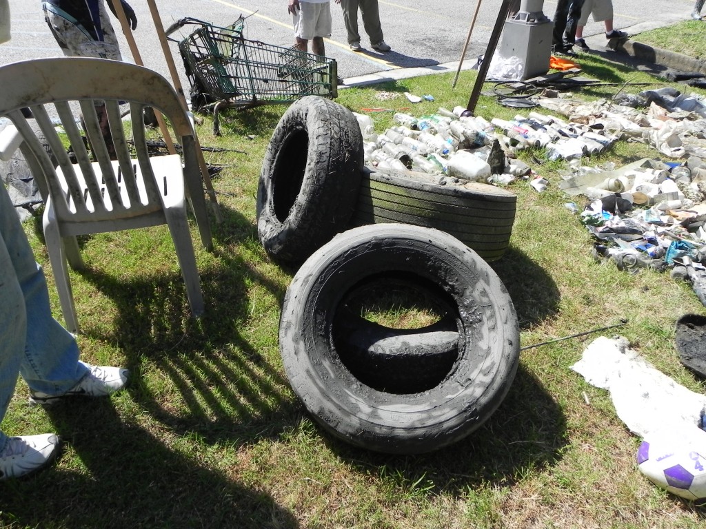 A small portion of the litter removed during  Clean the Bay Day.