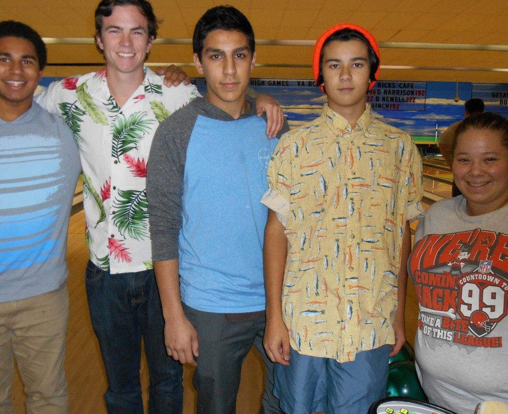 Wolfpack members Davian Taylor, Ross Clapham, Kemo Zaatut, Wyatt Waterfield  and Lauren Shepherd hold tight to their 2nd place ranking in the Pinboys High School Bowling Tournament.