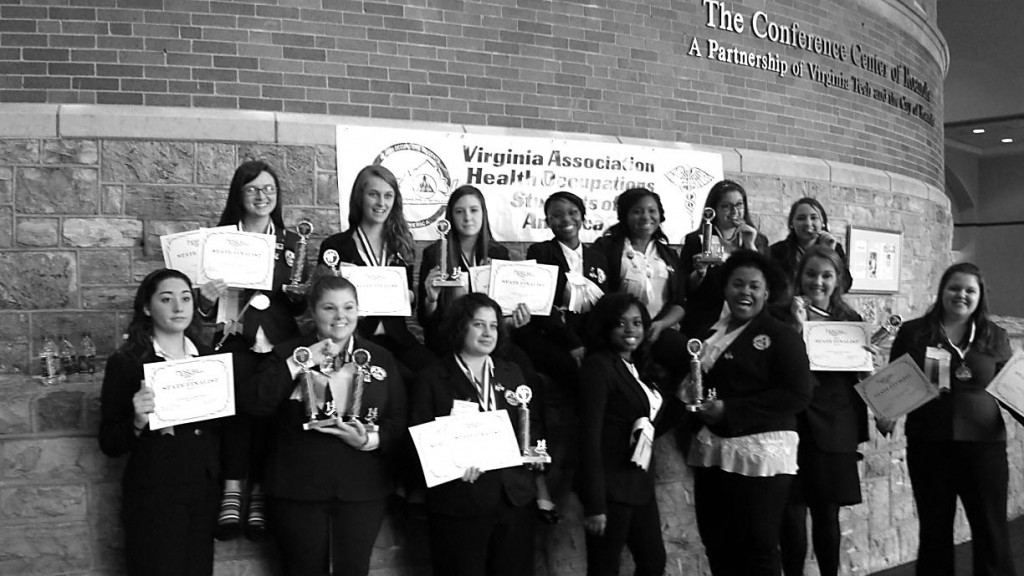 Representing the Technical and Career Education Center are, front row, Deidra Simmons, Amanda Ingram, Whitney Campbell, Jelesia Hughes, Ashley Pate, Brandi Stephenson, Julia Belcher; back row: Hanna Cotton, Erin Sereby, Alyssa McGee, Jahvonie Cooke, Kaila Usher, Hannah Glynn, Autumn Baker.