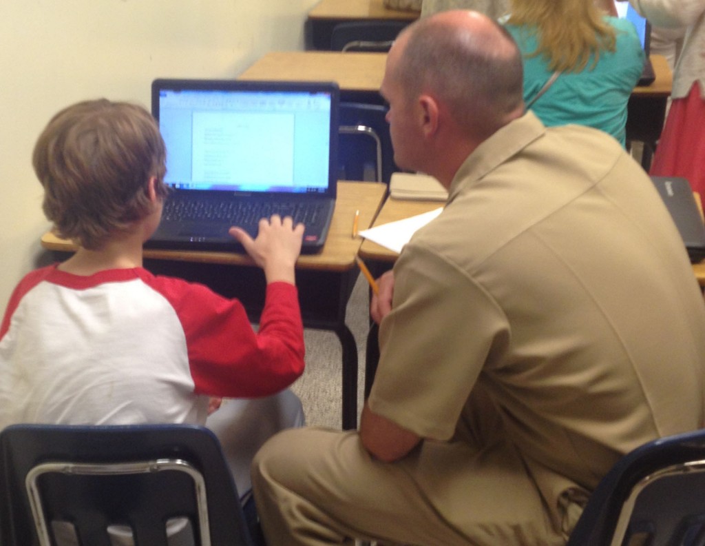 Independence students shared their writing with guests to the event. 