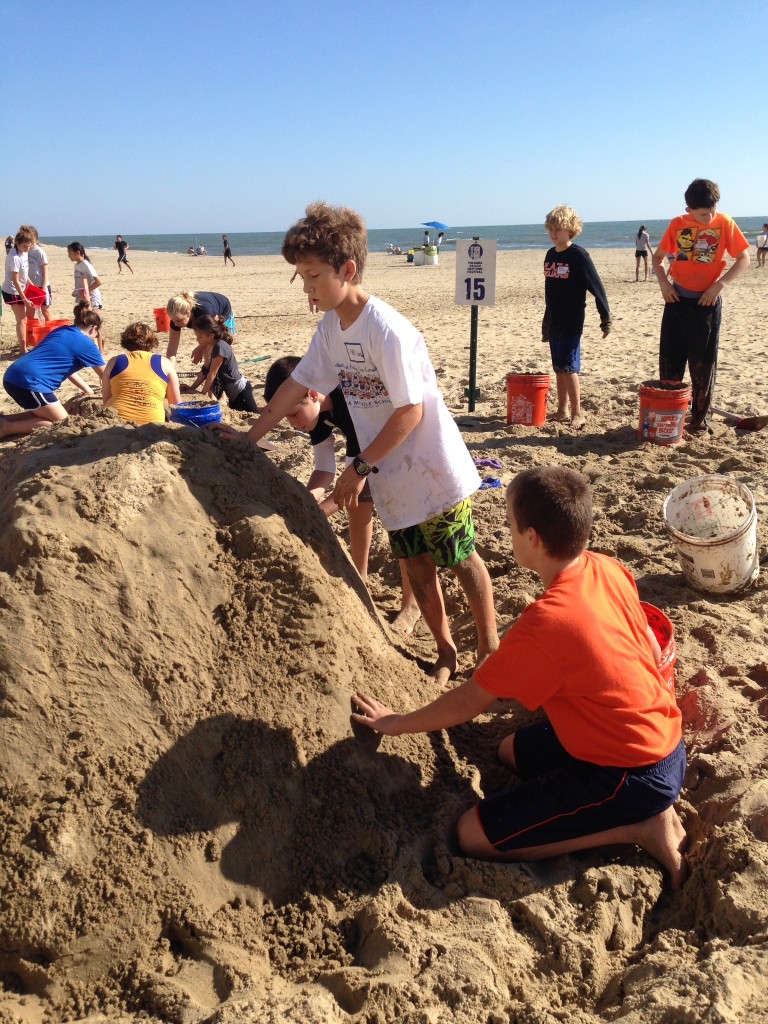 Beach schools rock the sand sculpting The Core