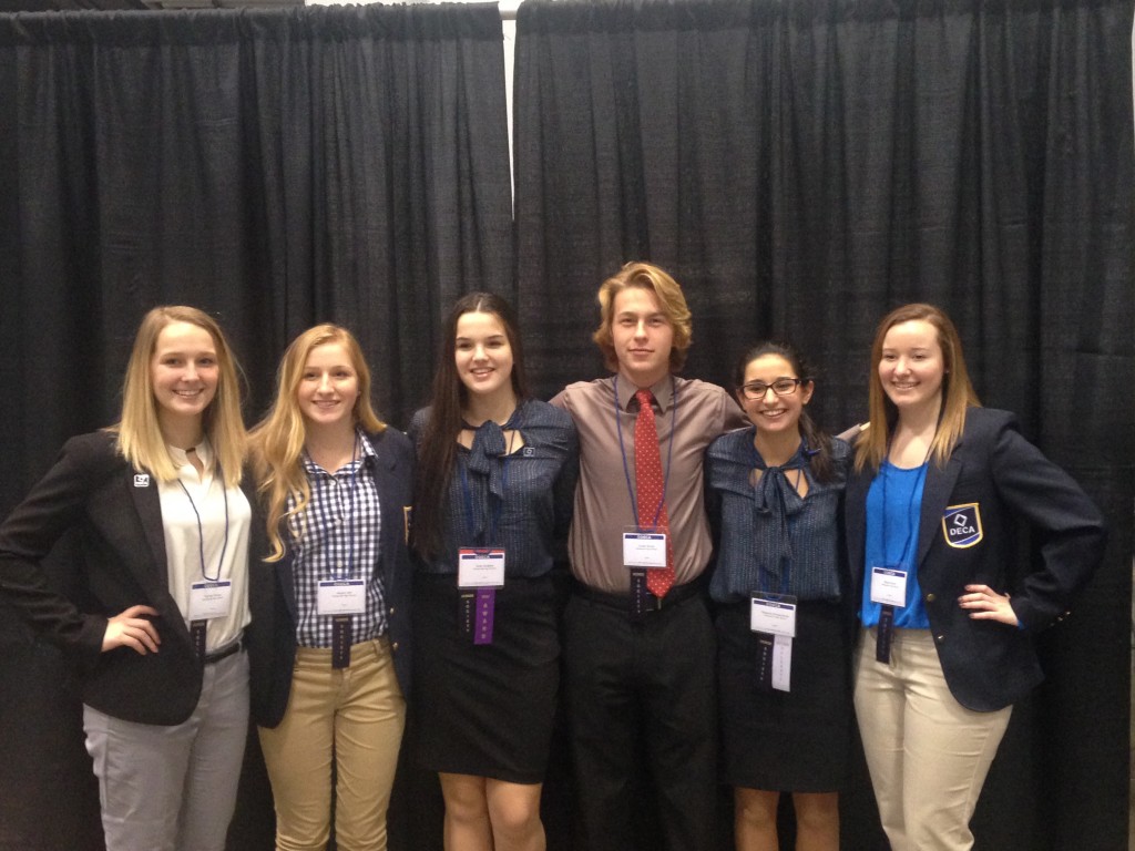 Kempsville High School's Sydney Parker, Ally Will, Katie Stoakley, Hunter Sirrine, Rebecca Schwartzman, Marie Shoen were honored at the DECA Virginia State Leadership Conference. 