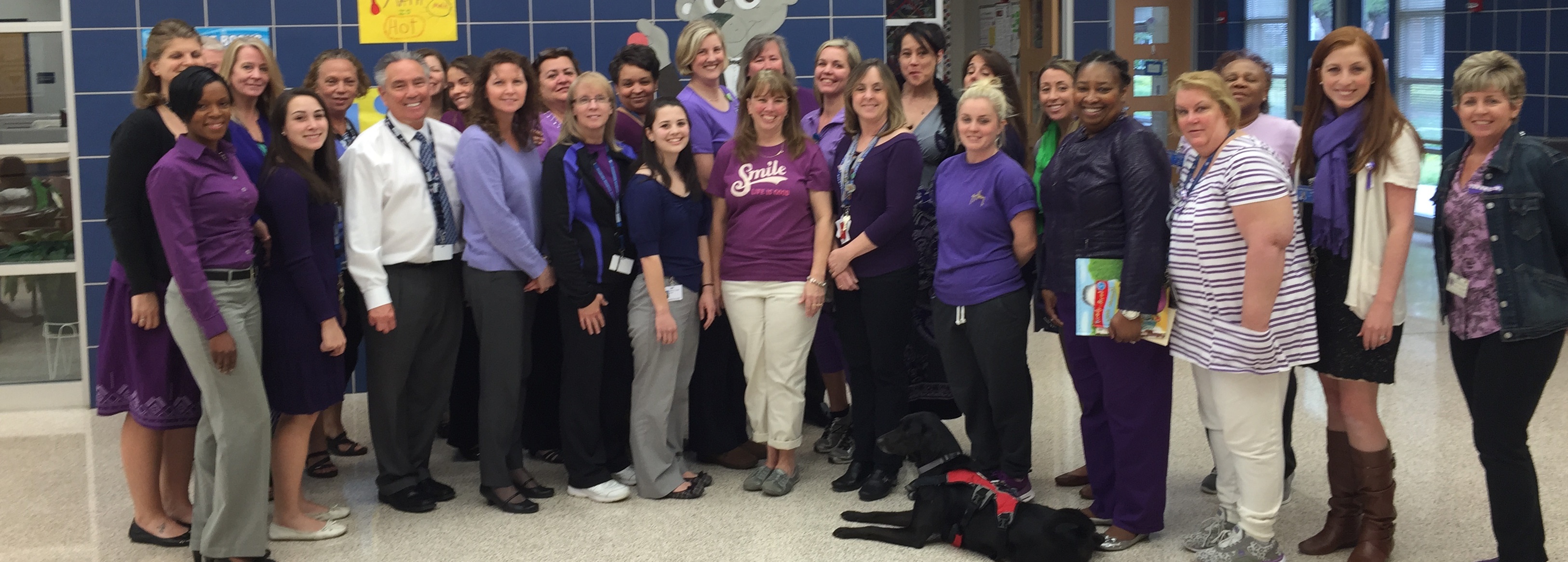 Pembroke Meadows Elementary School Purpled Up! for our Military Kids to show its support and gratitude. 